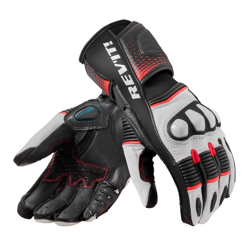REV'IT! Xena 4 Ladies Glove - White-Neon Red